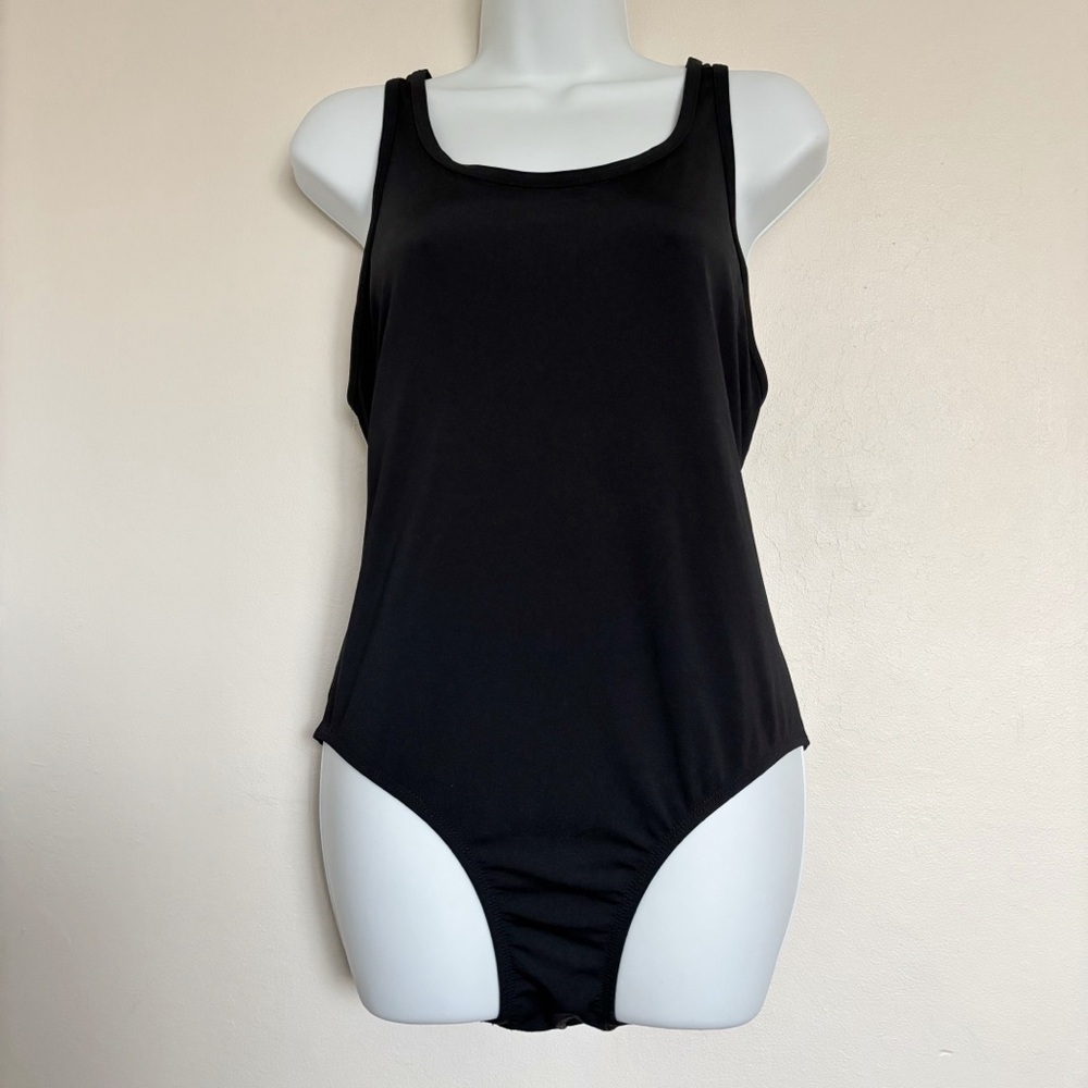 Original Watermen Racer Tank Elite Women's Swimsuit in Black Size 40 UPF 50+